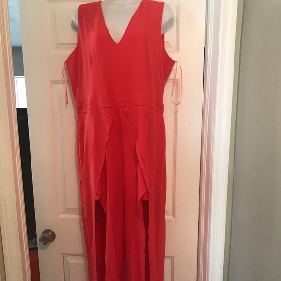 🌺Host Pick🌺Orange Plus Size Jumpsuit Sz. 1 2 3XL - Picture 3 of 6